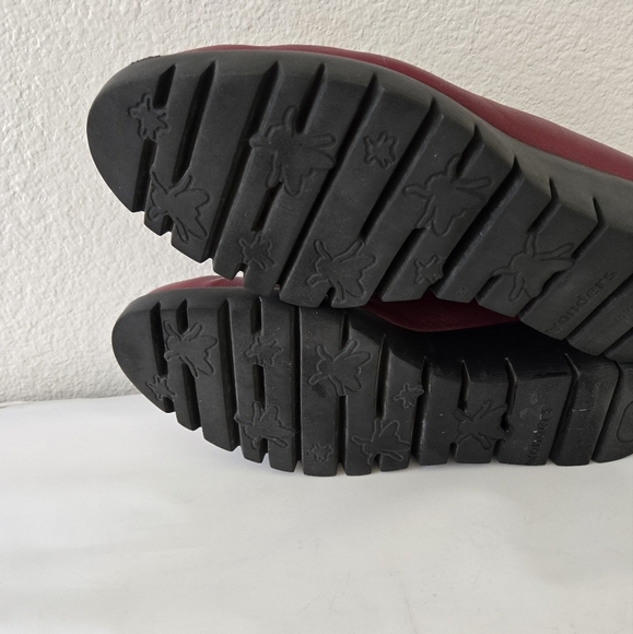 Wonders Fly Classic Leather Wedge Pumps Loafer Burgundy Size 39 Or US 9 - Picture 9 of 16